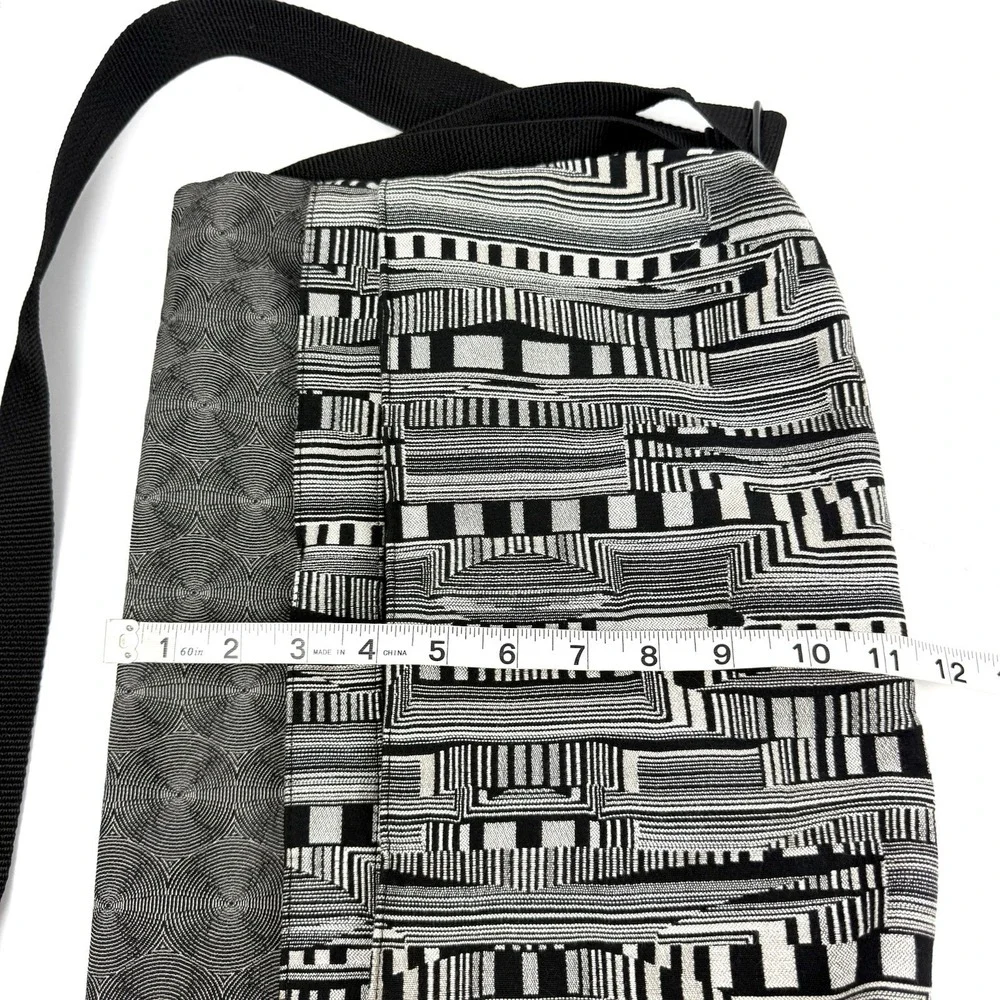 Maruca Messenger Bag Optic Beat Black Tapestry Handbag Handmade Colorado USA